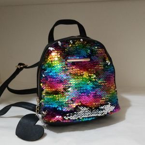 Mini Sequin Rainbow Backpack
